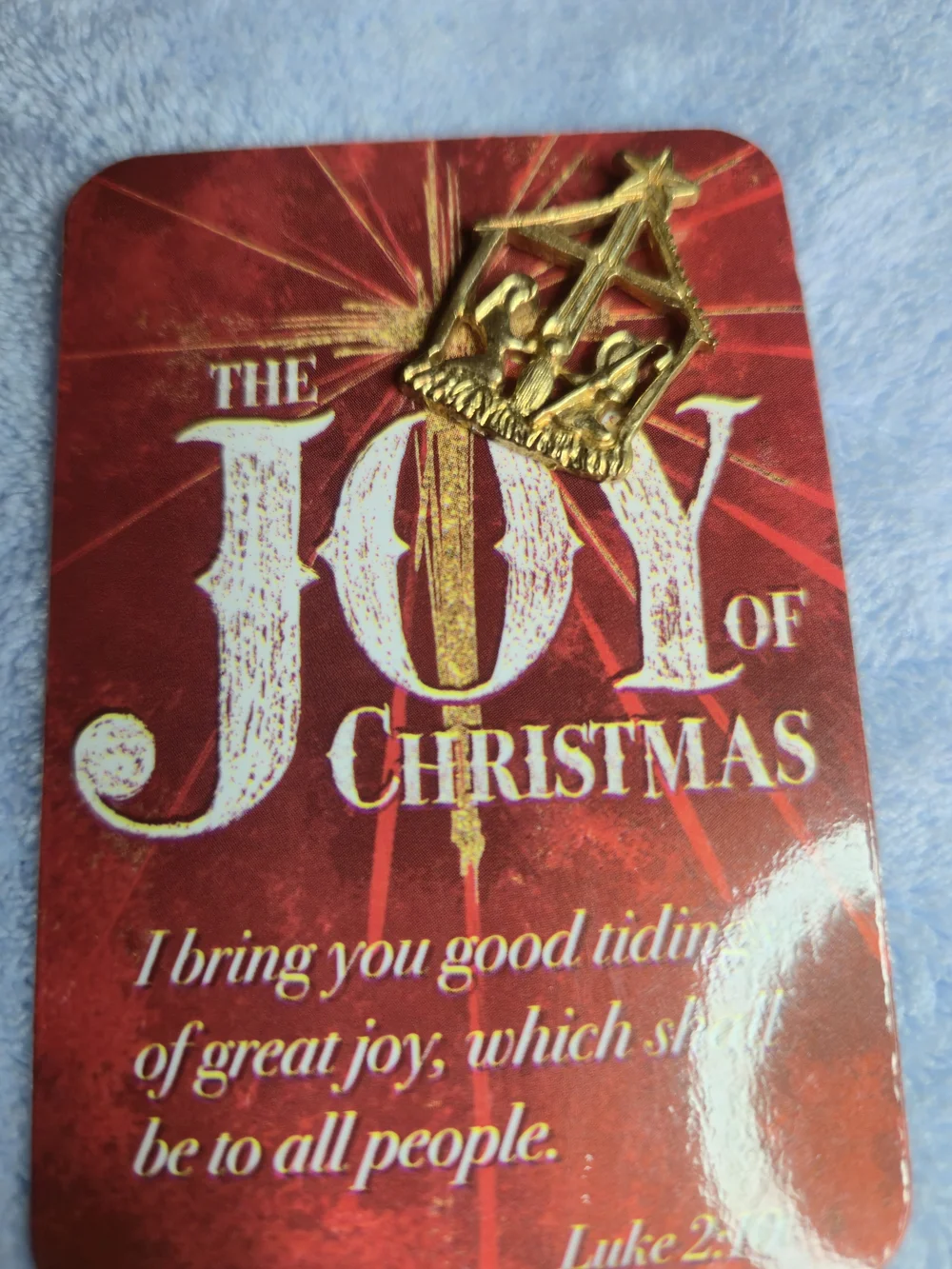 Gold Nativity Star Phone Charm - Unbranded - Red
